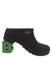 Barbour Quinn Slip On Wellie Clogs Men's Shoes Black UK 10 New Unboxed Retro 