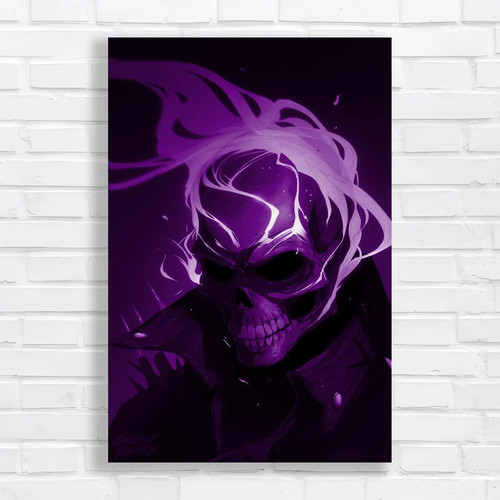 Fiery skull gothic purple - fiery,