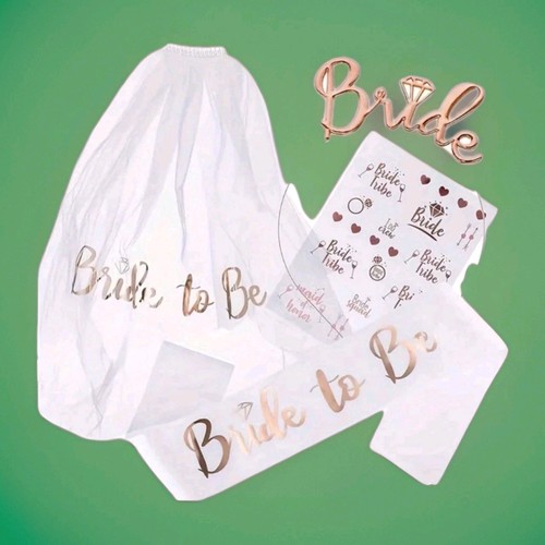 Bride 4pc white veil - ,