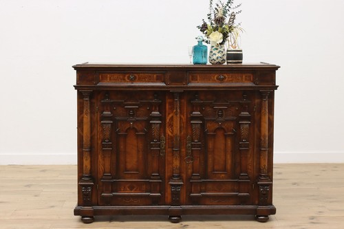 German antique 1650s carved - 1650s,