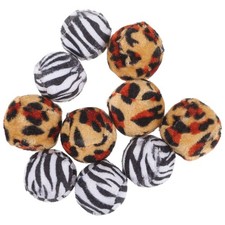  10 Pcs Leopard Print Cat Ball Baby Interactive Toy for Indoor Cats Balls