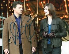 CASTLE - STANA KATIC & NATHAN FILLION AUTOGRAPHED SIGNED A4 PP POSTER PHOTO 2
