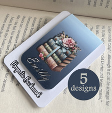 Personalised Magnetic Bookmark Floral Gift For Her Woman Book Lover Bookworm