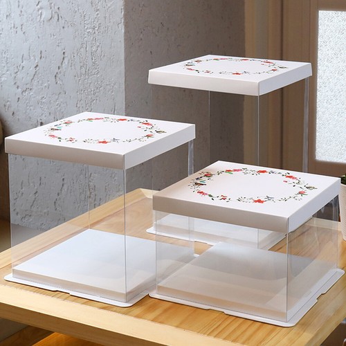 Large clear plastic - clear, cake