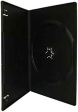 100 Single DVD Case 7mm Spine Slimline Black Clear Front Cover Sleeve Slim