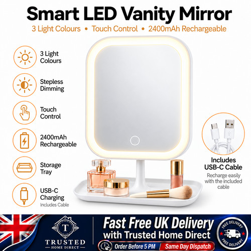 Led makeup mirror rechargeable - mirror,