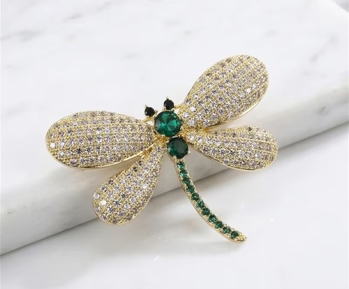 Dragonfly brooch pin sparkling - brooch,