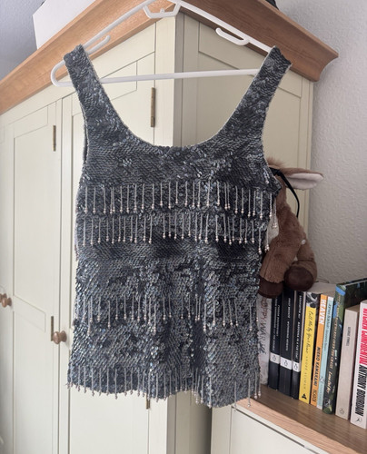Whistles grey sequin beaded - sequin,