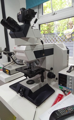 Leica leitz dmrb microscope - leica,