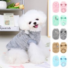 Pet Dog Cat Vest Clothes Warm Fleece Jumper Puppy Winter Coat Pajamas Chihuahua