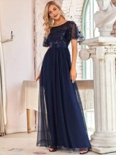 Navy Blue Ever Pretty Bridesmaid evening dress x Size 10 x 