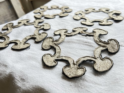 Vintage silver appliqués - silver,