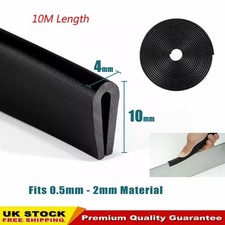 10M Car Door Boot Edge Protector Strip Trim U Shape Guard Seal Rubber Black