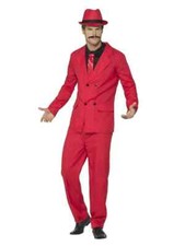 Red Mens Gangster Zoot Suit