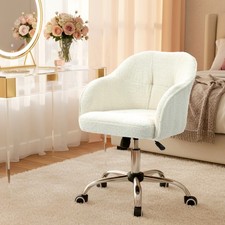 HOMCOM Fluffy Vanity Chair for