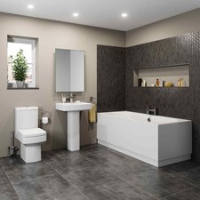 Modern bathroom suite - bathroom,