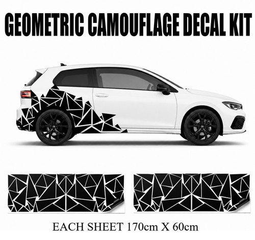 Geometric camouflage car - 2x,