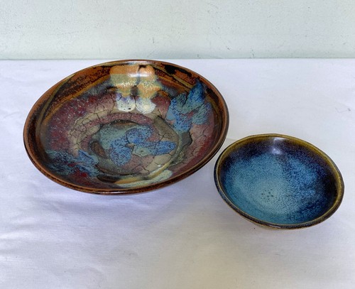 Pair studio pottery - pair,