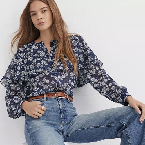 Loft floral cape blouse - cape,