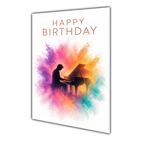 Happy birthday piano player - happy,