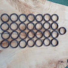 29 Extra Large Mahogany Coloured  Wooden Curtain Rings (53mm inside diameter)