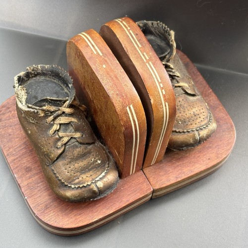 Vintage bronzed baby shoe - vintage,