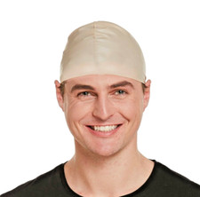 Latex Fake Bald Head Skinhead Wig Cap Clown Men's Ladies Fancy Dress 