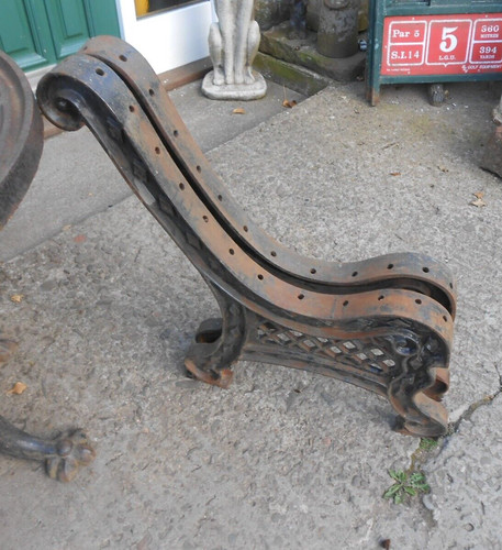 Pair antique cast iron - a, of