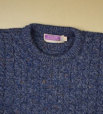 HIghland Home Industries Wool Jumper Womens L Large Chunky Knit Fleck Scotland