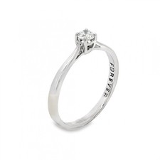 Palladium Diamond Engagement Ring - Size S - 0.26ct