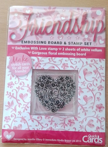 With love friendship embossing - with,