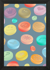Happy pills Framed Wall Art