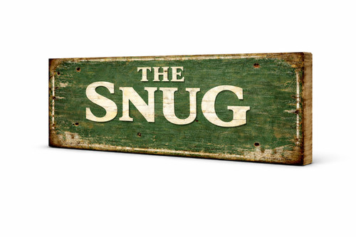 The snug sign wooden - sign, vintage