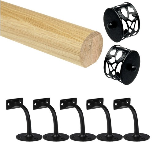 Oak round mopstick handrail - oak,
