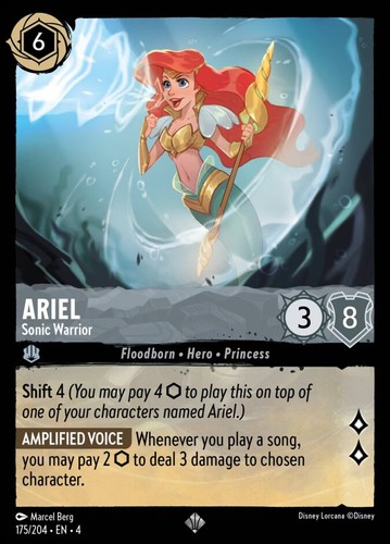 Disney lorcana ariel sonic - disney,