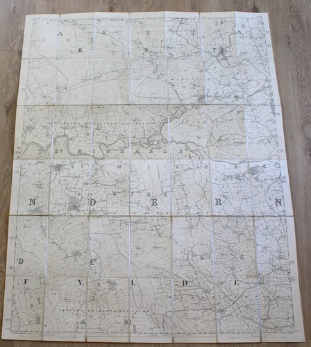 Vintage map 1847 - map, large