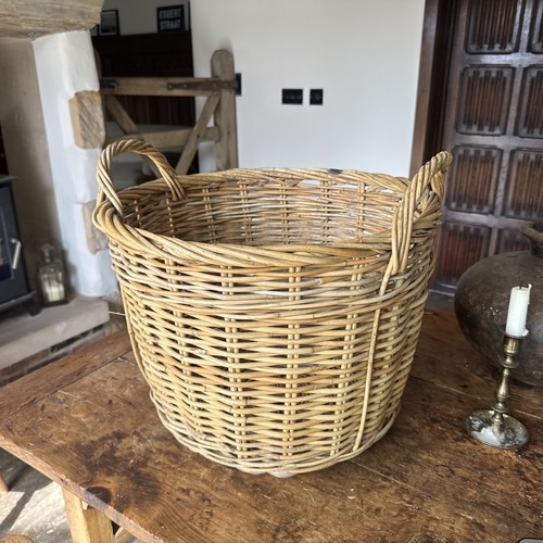 Wicker log basket rattan home - wicker,