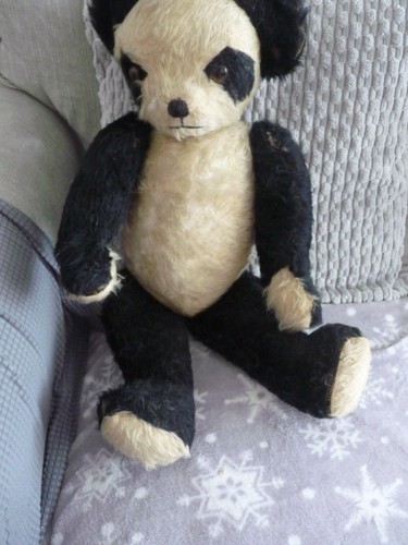 Large vintage panda bear - large, 20"