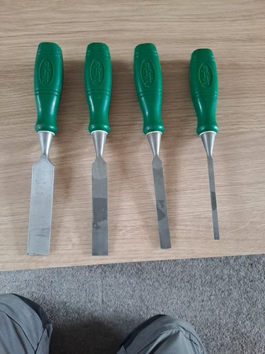 Marples green handle chisels - green,