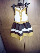 Next Girls Dress  Age 4 Years In Grey/ Ceam & In Unworn Condition 