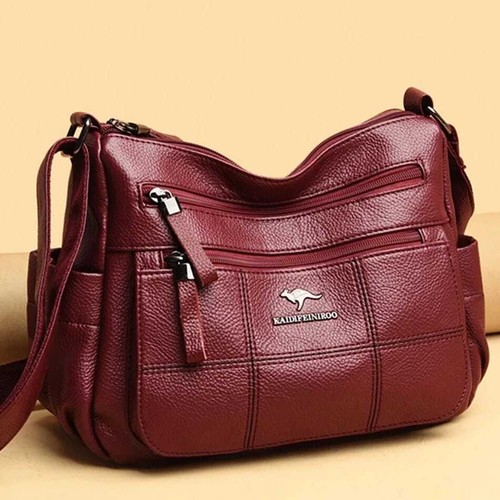 Leather shoulder bag - leather,