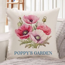 Personalised Poppy Cushion