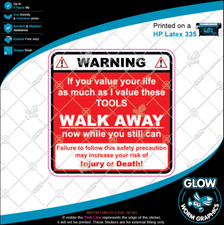 Tool Box Funny Garage Chest Novelty Joke Car Van Mechanics Sticker Vinyl Decal