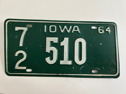 1964 iowa license - 1964, county