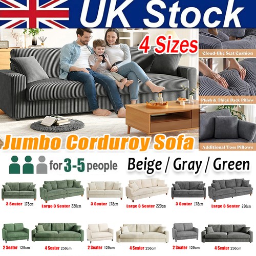Seater corduroy sofa jumbo - seater,