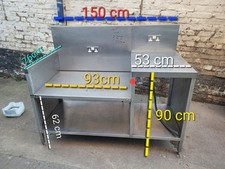 Commercial Catering  KEBAB Shop Grill Stand Station  1.5 M Stainless Steel  