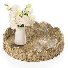 Wicker Tray, Handwoven Woven
