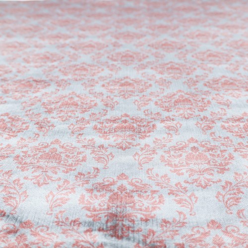 Blue damask upholstery fabric - blue,