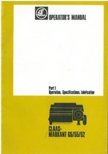 CLAAS BALER MARKANT 52 55 65 OPERATORS MANUAL