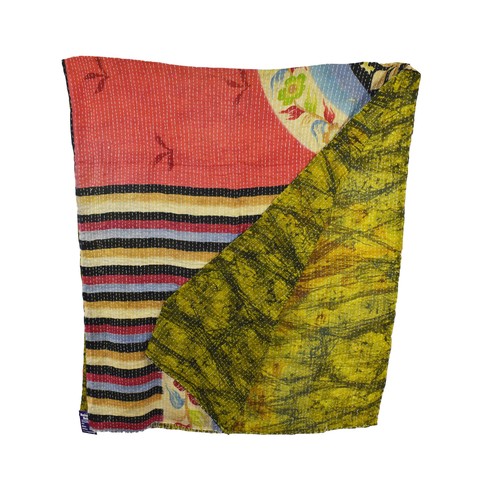 Kantha cotton throw - throw, fair